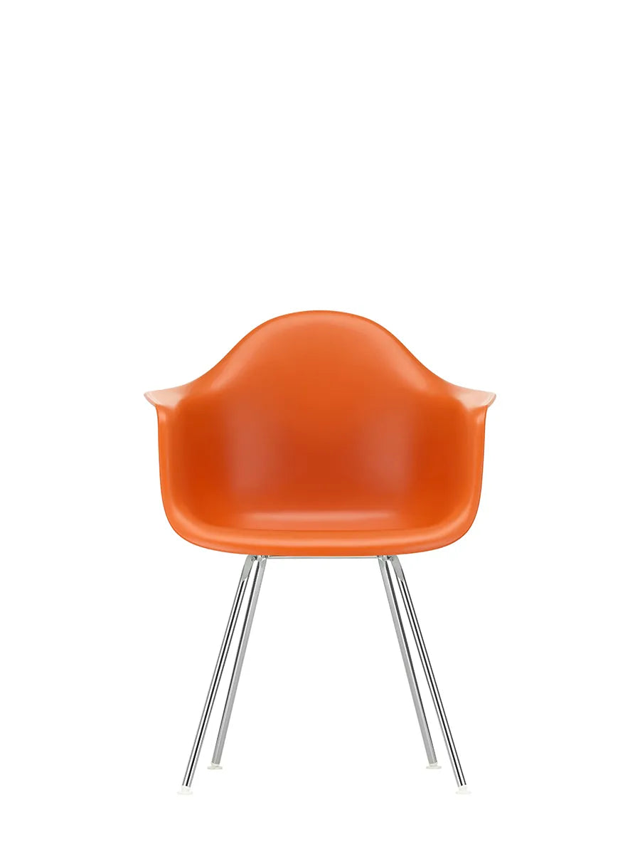 Eames Plastic Armchair DAX, förkromad från Vitra - Rusty Orange - Jacobsen Plus