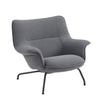 Doze Loungefåtölj med låg rygg, Ocean 80/textil, Tube base från Muuto