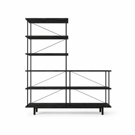 Seiton bokhylla 3-3 L i svart ek från Stellar Works - 1 - Jacobsen Plus