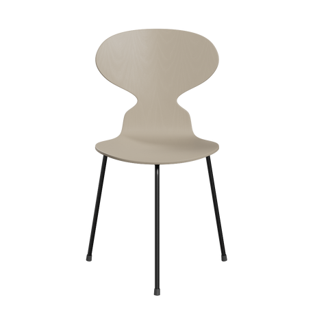 3100 Myran med 3 ben, svart stativ av Arne Jacobsen - Farvet finér - Ask - Vit (105) - Jacobsen Plus
