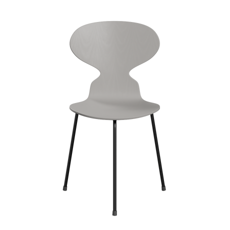3100 Myran med 3 ben, svart stativ av Arne Jacobsen - Farvet finér - Ask - Vit (105) - Jacobsen Plus