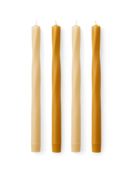 Twist Tapered Ljus, set om 4 st. från Audo Copenhagen - Warm - Jacobsen Plus