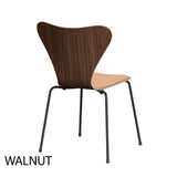 Fritz Hansen - 3107 Stol, naturfanér och frontklädd i Natur-läder - 3 - Jacobsen Plus