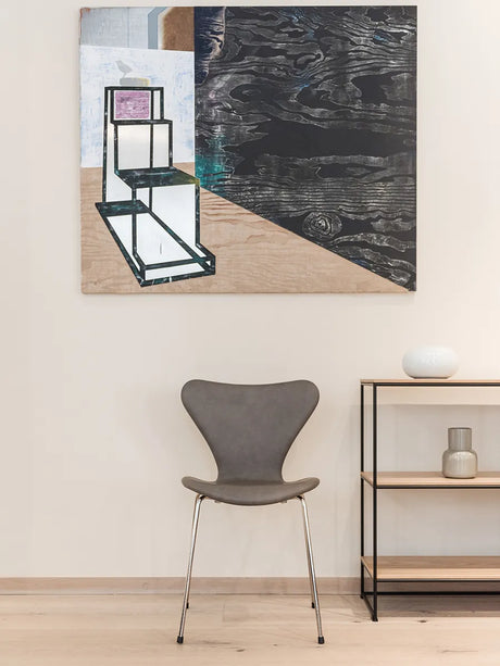 3107 Serie 7, helklädd av Arne Jacobsen - Soft læder / Svart - Jacobsen Plus
