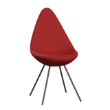 3110 Droppen, helklädd - Brun Brons av Arne Jacobsen - Christianshavn - 1241 Bright Red - Jacobsen Plus