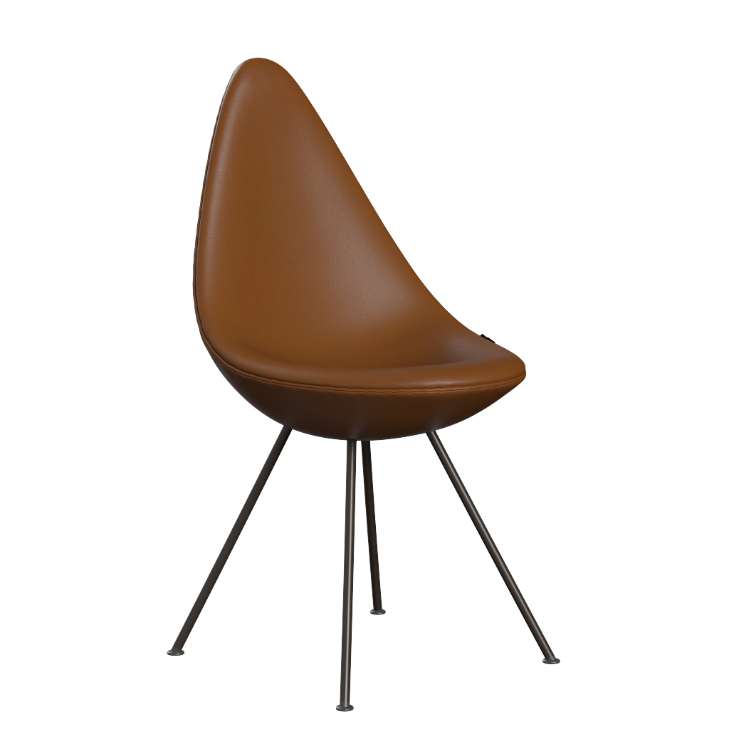 3110 Droppen, helklädd - Brun Brons av Arne Jacobsen - Aura læder - Walnut - Jacobsen Plus