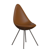 3110 Droppen, helklädd - Brun Brons av Arne Jacobsen - Aura læder - Walnut - Jacobsen Plus