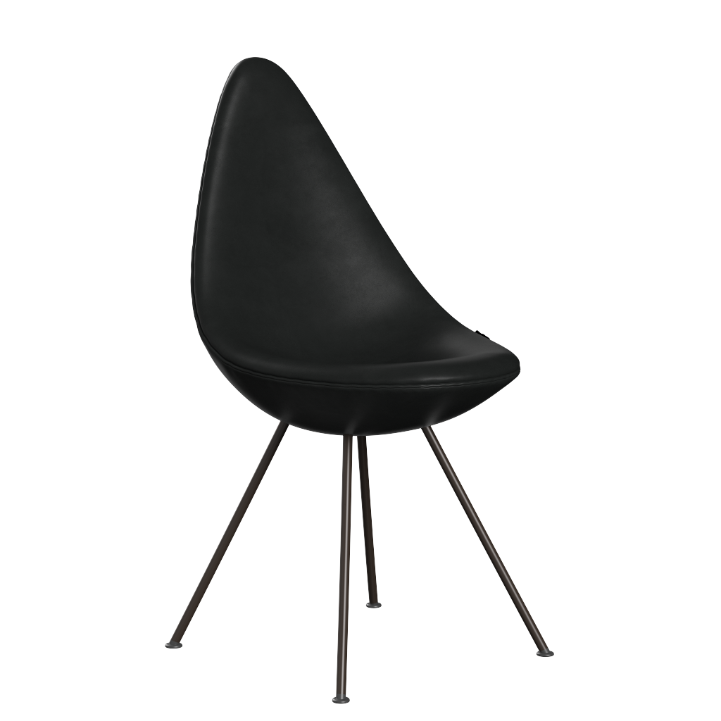 3110 Droppen, helklädd - Brun Brons av Arne Jacobsen - Grace læder - Black - Jacobsen Plus