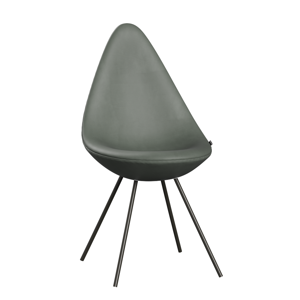 3110 Droppen, helklädd - Brun Brons av Arne Jacobsen - Grace læder - Concrete Grey - Jacobsen Plus