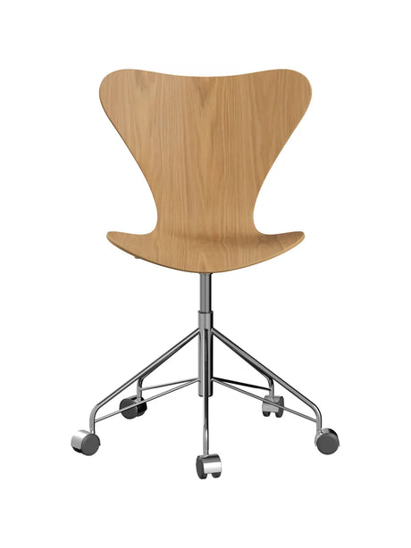 3117 Serie 7 Kontorsstol av Arne Jacobsen - Uden stoppning / Farvet ask / Vit - Jacobsen Plus