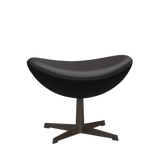 3127 Fotpall till Ägget, stativ i brun brons av Arne Jacobsen - Aura læder - Black Brown - Jacobsen Plus