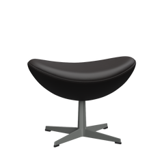 3127 Fotpall till Ägget, stativ i silvergrå av Arne Jacobsen