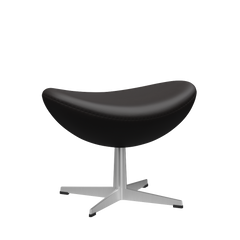 3127 Fotpall till Ägget, stativ i borstad aluminium av Arne Jacobsen