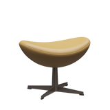 3127 Fotpall till Ägget, stativ i brun brons av Arne Jacobsen - Aura læder - Beige - Jacobsen Plus