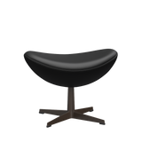 3127 Fotpall till Ägget, stativ i brun brons av Arne Jacobsen - Aura læder - Black - Jacobsen Plus