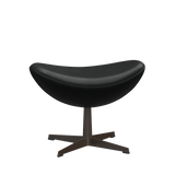 3127 Fotpall till Ägget, stativ i brun brons av Arne Jacobsen - Grace læder - Black - Jacobsen Plus