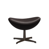 3127 Fotpall till Ägget, stativ i brun brons av Arne Jacobsen - Grace læder - Dark Brown - Jacobsen Plus