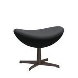 3127 Fotpall till Ägget, stativ i brun brons av Arne Jacobsen - Haze læder - Anthracite - Jacobsen Plus