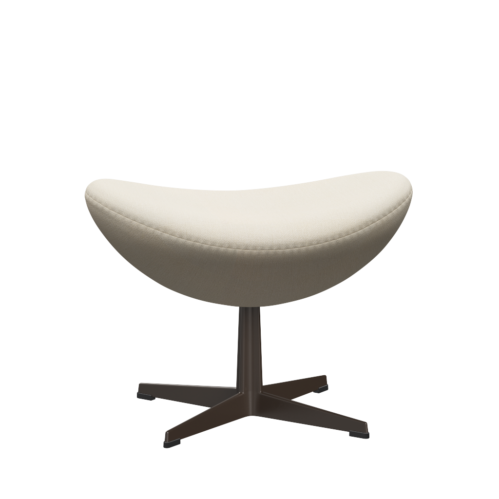3127 Fotpall till Ägget, stativ i brun brons av Arne Jacobsen - Hallingdal - 100 Off White - Jacobsen Plus