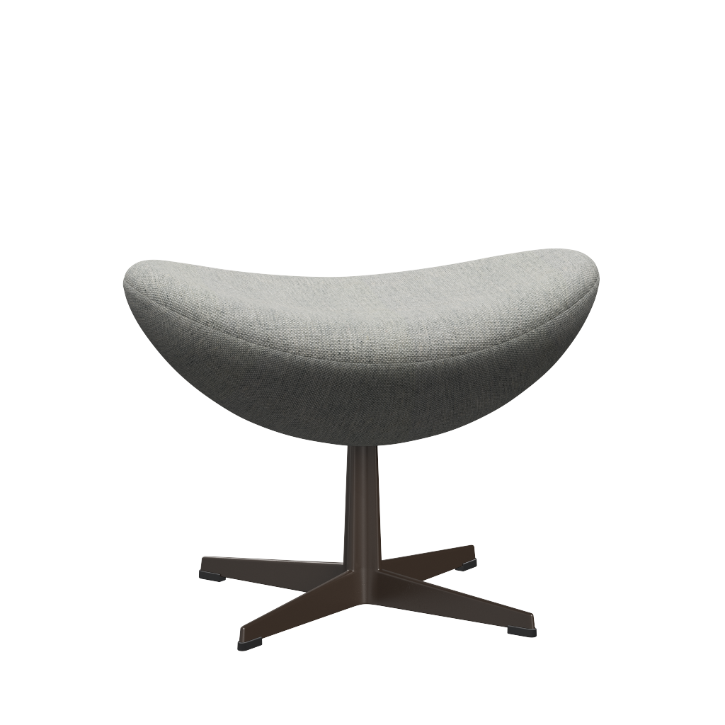3127 Fotpall till Ägget, stativ i brun brons av Arne Jacobsen - Hallingdal - 110 White/Grey - Jacobsen Plus