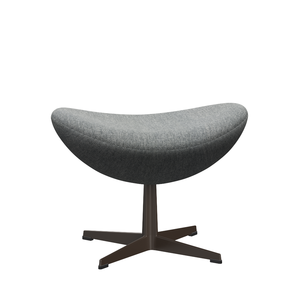 3127 Fotpall till Ägget, stativ i brun brons av Arne Jacobsen - Hallingdal - 116 White Grey - Jacobsen Plus