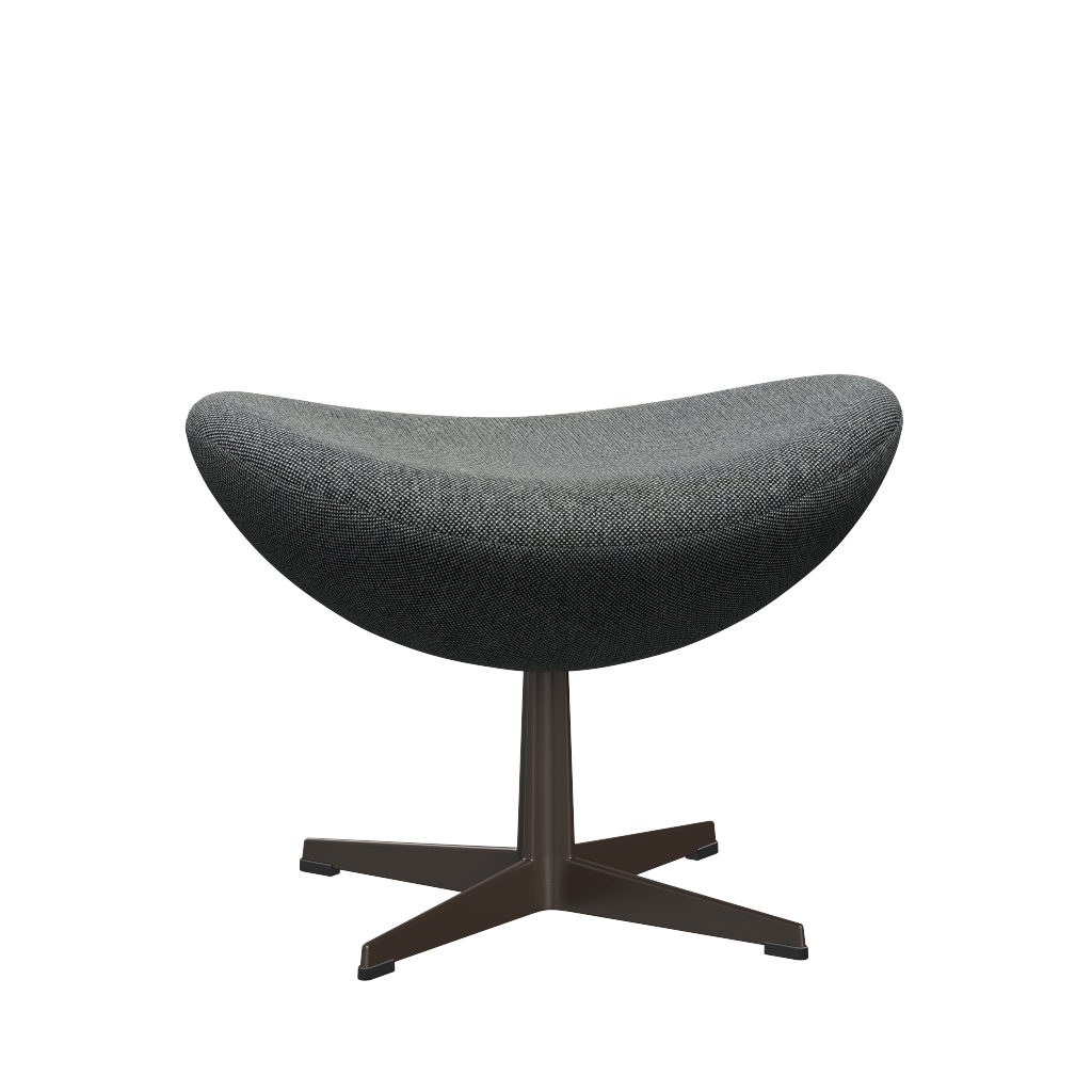 3127 Fotpall till Ägget, stativ i brun brons av Arne Jacobsen - Hallingdal - 126 White/Brown - Jacobsen Plus