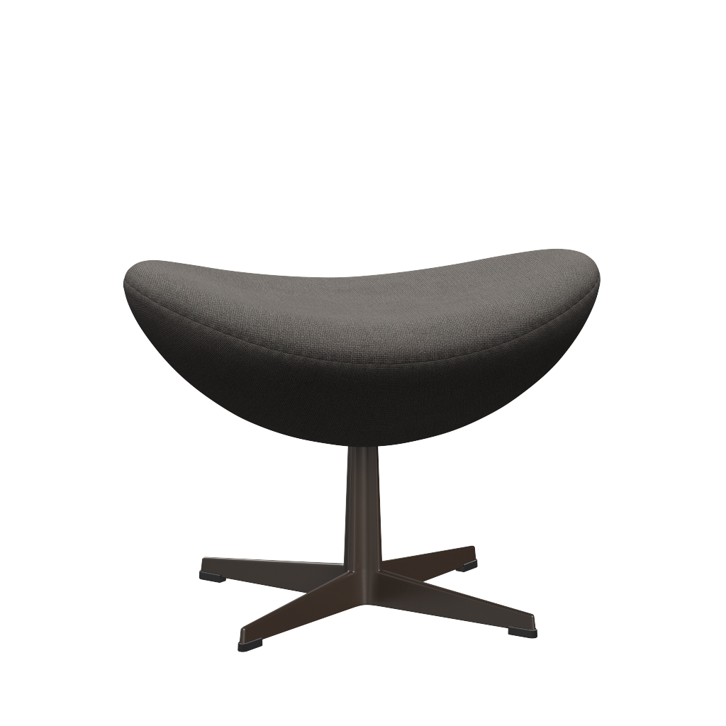 3127 Fotpall till Ägget, stativ i brun brons av Arne Jacobsen - Hallingdal - 143 Grey/Dark - Jacobsen Plus