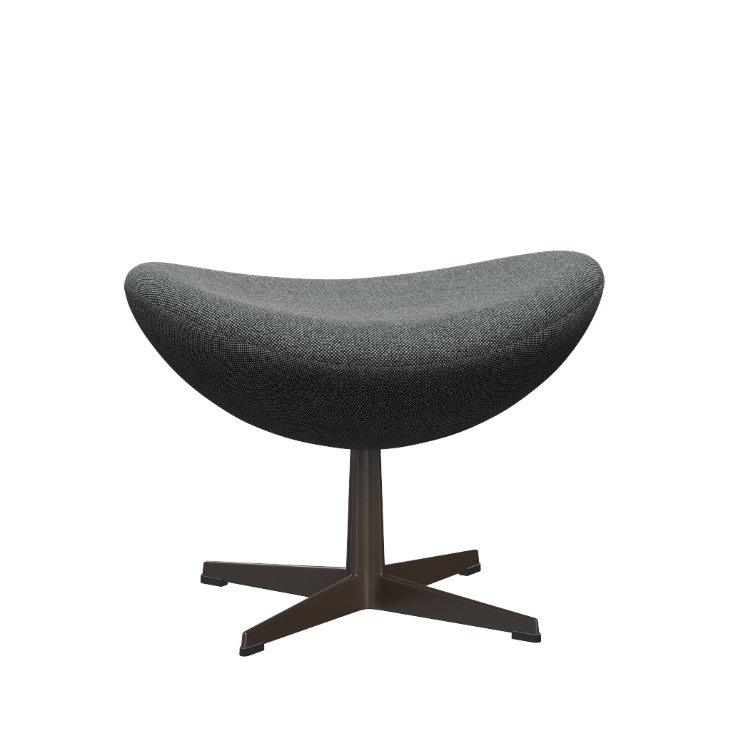 3127 Fotpall till Ägget, stativ i brun brons av Arne Jacobsen - Hallingdal - 166 White Black - Jacobsen Plus