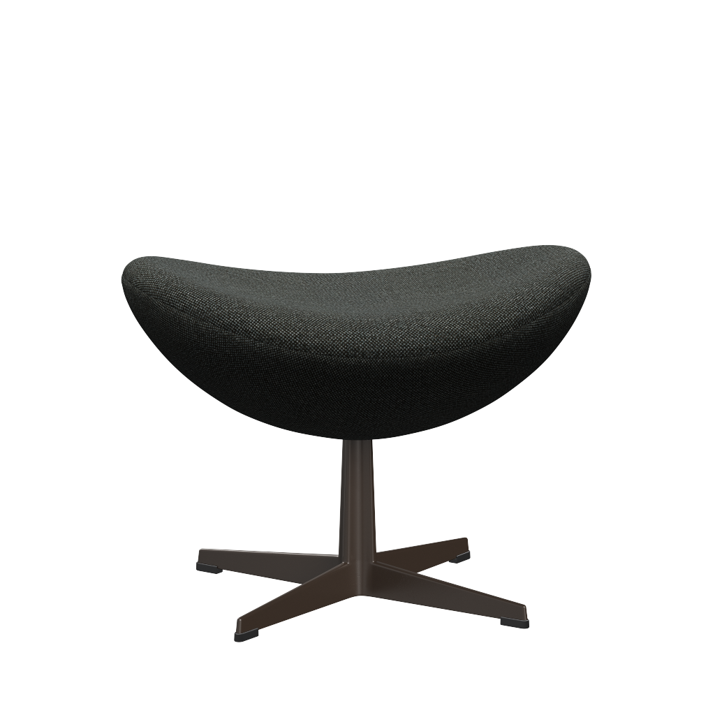 3127 Fotpall till Ägget, stativ i brun brons av Arne Jacobsen - Hallingdal - 368 Black/Grey - Jacobsen Plus
