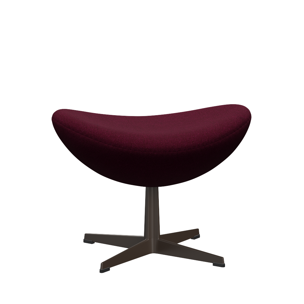 3127 Fotpall till Ägget, stativ i brun brons av Arne Jacobsen - Hallingdal - 573 Wine Red/Purple - Jacobsen Plus