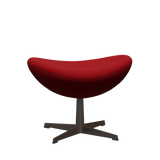 3127 Fotpall till Ägget, stativ i brun brons av Arne Jacobsen - Hallingdal - 674 Classic Red - Jacobsen Plus