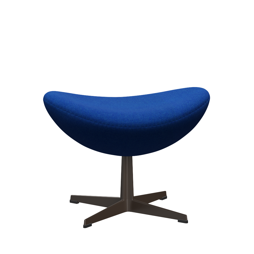 3127 Fotpall till Ägget, stativ i brun brons av Arne Jacobsen - Hallingdal - 733 Coral Blue - Jacobsen Plus