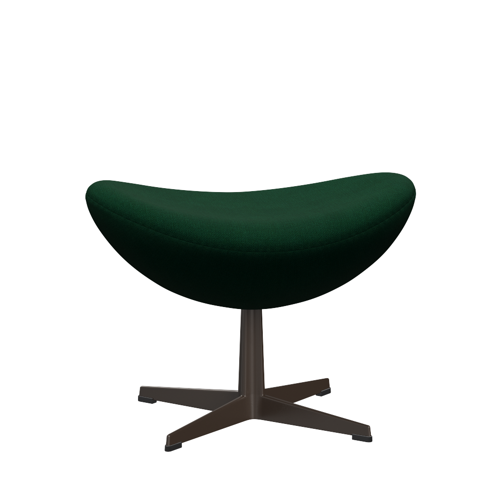 3127 Fotpall till Ägget, stativ i brun brons av Arne Jacobsen - Hallingdal - 944 Glass Green - Jacobsen Plus