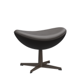 3127 Fotpall till Ägget, stativ i brun brons av Arne Jacobsen - Essential læder - Dark Brown - Jacobsen Plus