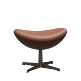3127 Fotpall till Ägget, stativ i brun brons av Arne Jacobsen - Essential læder - Walnut - Jacobsen Plus