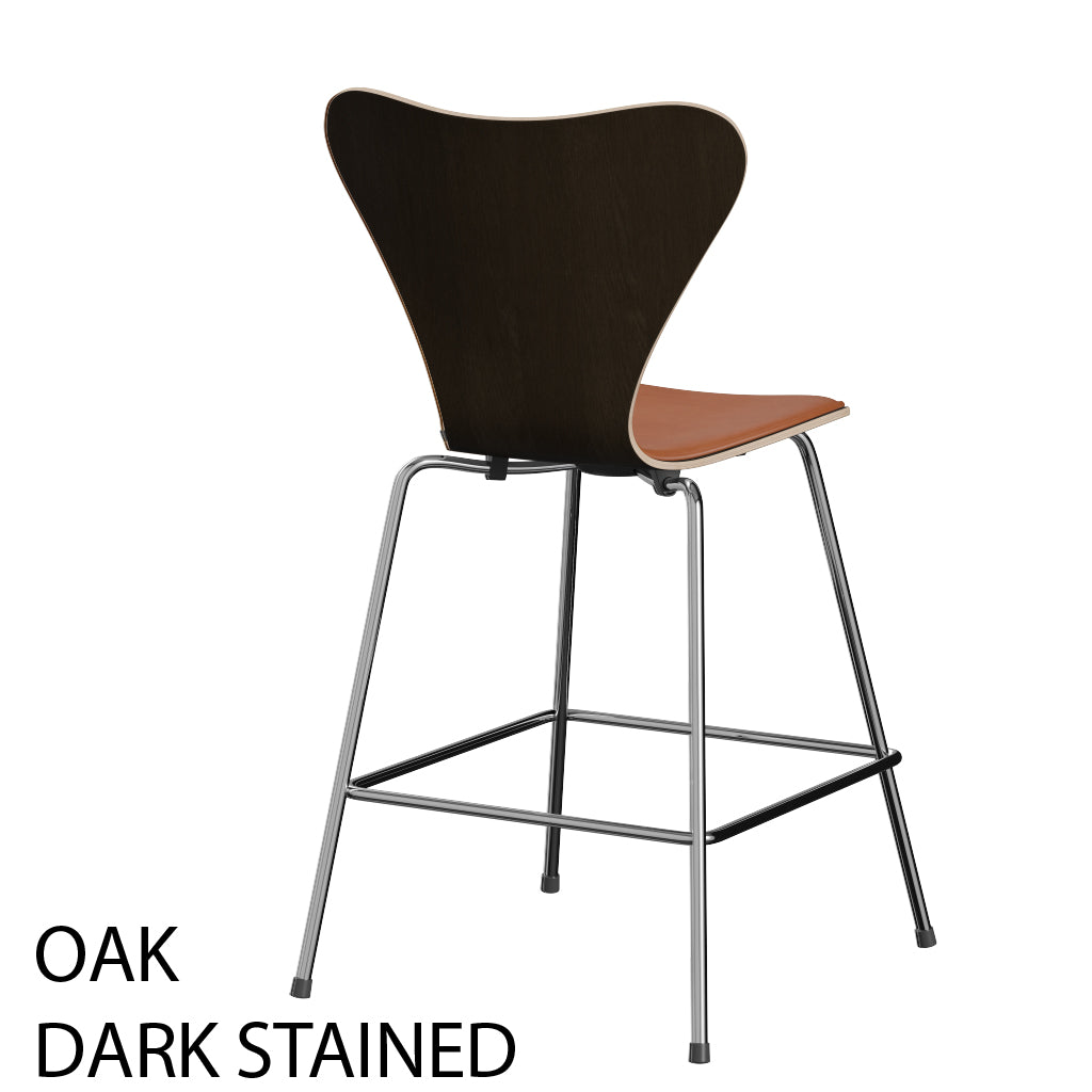Fritz Hansen - 3187 låg barstol, naturfanér och frampolstrad i Grace läder - 4 - Jacobsen Plus