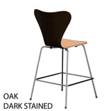 Fritz Hansen - 3187 låg barstol, naturfanér och frontklädd i Natur-läder - 5 - Jacobsen Plus
