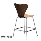 Fritz Hansen - 3187 låg barstol, naturfanér och frontklädd i Natur-läder - 6 - Jacobsen Plus