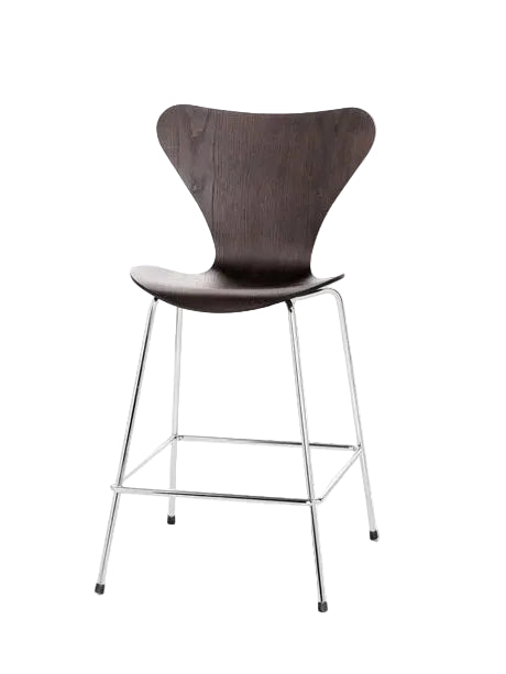 3197 Hög Barstol av Arne Jacobsen - Uden stoppning / Farvet ask / Vit - Jacobsen Plus