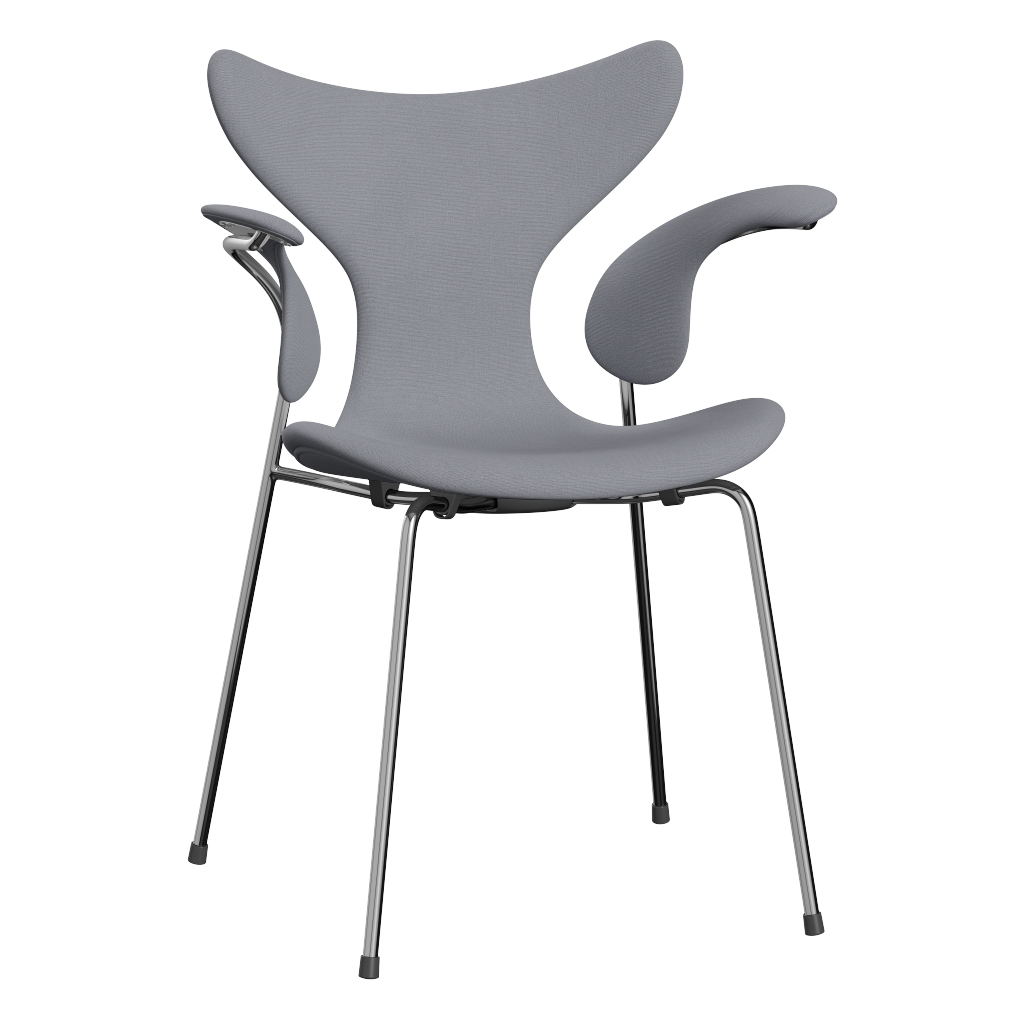 3208 Liljan med armstöd, helklädd av Arne Jacobsen - Christianshavn - 1170 Light Grey Uni - Jacobsen Plus