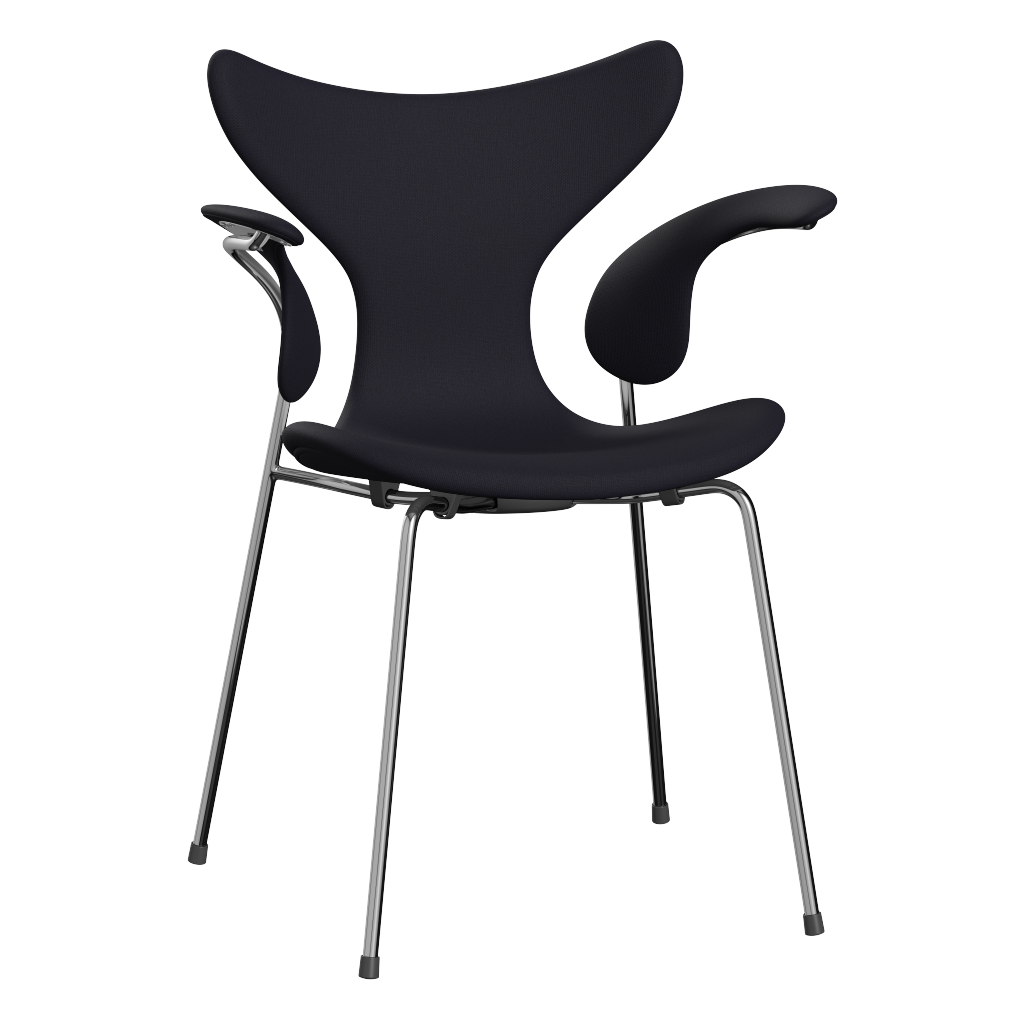 3208 Liljan med armstöd, helklädd av Arne Jacobsen - Christianshavn - 1255 Navy Blue - Jacobsen Plus