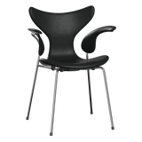 3208 Liljan med armstöd, helklädd av Arne Jacobsen - Grace læder - Black - Jacobsen Plus