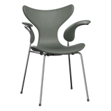3208 Liljan med armstöd, helklädd av Arne Jacobsen - Grace læder - Concrete Grey - Jacobsen Plus