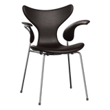 3208 Liljan med armstöd, helklädd av Arne Jacobsen - Grace læder - Dark Brown - Jacobsen Plus