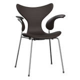 3208 Liljan med armstöd, helklädd av Arne Jacobsen - Haze læder - Dark Brown - Jacobsen Plus