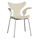 3208 Liljan med armstöd, helklädd av Arne Jacobsen - Hallingdal - 100 Off White - Jacobsen Plus