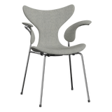 3208 Liljan med armstöd, helklädd av Arne Jacobsen - Hallingdal - 110 White/Grey - Jacobsen Plus