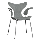 3208 Liljan med armstöd, helklädd av Arne Jacobsen - Hallingdal - 116 White Grey - Jacobsen Plus