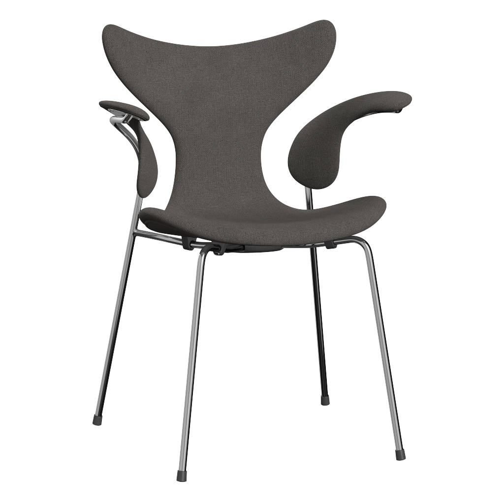 3208 Liljan med armstöd, helklädd av Arne Jacobsen - Hallingdal - 143 Grey/Dark - Jacobsen Plus