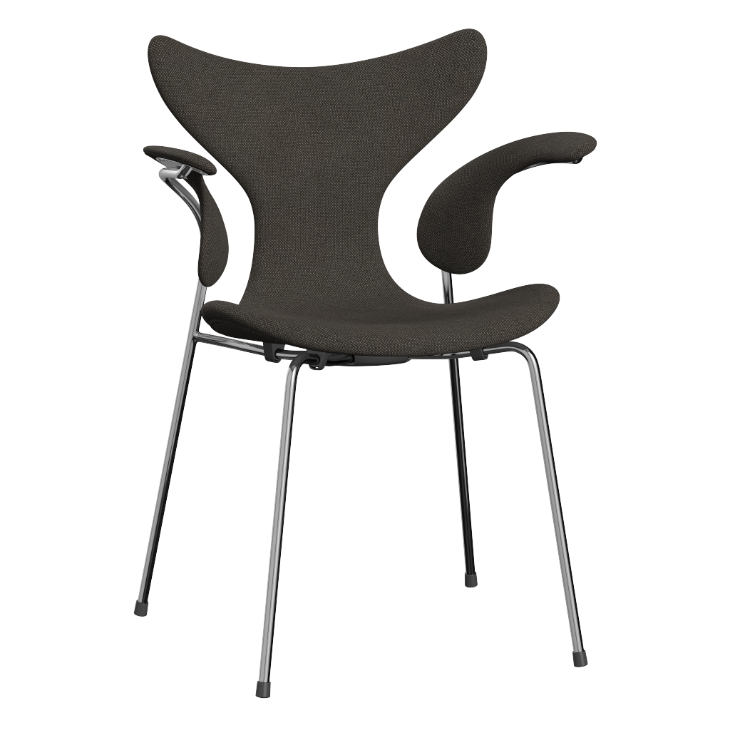 3208 Liljan med armstöd, helklädd av Arne Jacobsen - Hallingdal - 153 Light Charcoal - Jacobsen Plus